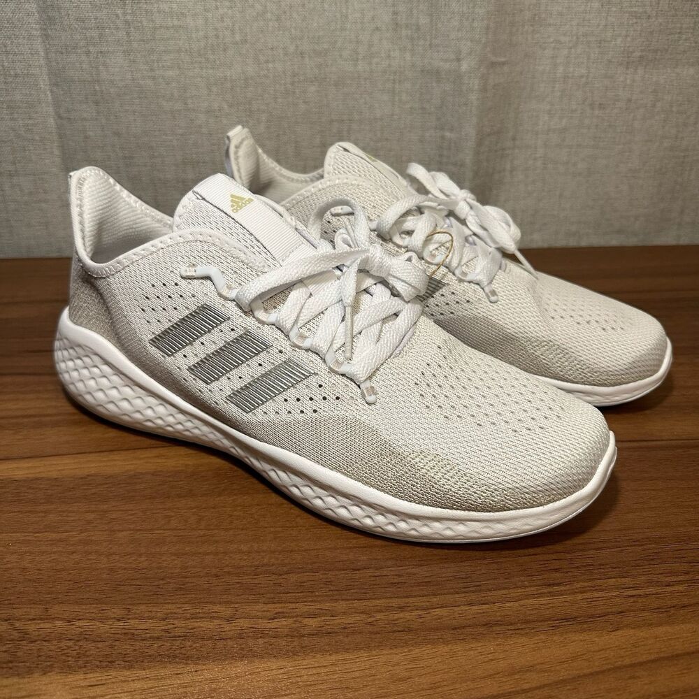 Adidas Fluidflow 2.0 GX8287 Running Shoes, White, Women's Size 11
